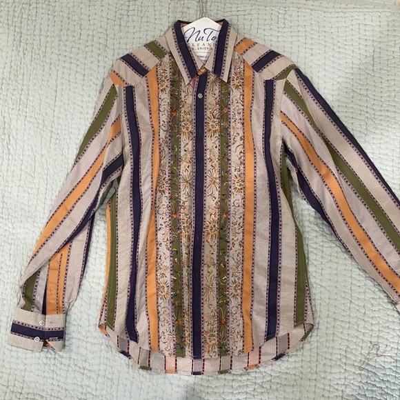 ROBERT GRAHAM / Size M / Long sleeve Dress Shirt / Fancy Orange Purple - Picture 1 of 3